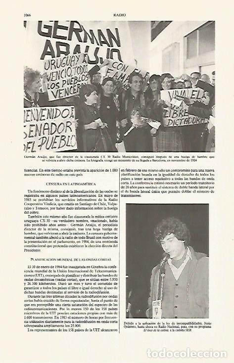 Otros art&iacute;culos de coleccionismo en papel: LAMINA ESPASA 31284: Llegada a Barcelona de German Araujo en 1984 - Varios