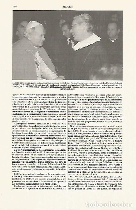 Otros art&iacute;culos de coleccionismo en papel: LAMINA ESPASA 31289: Juan Pablo II y el Pastor Meyer - Varios