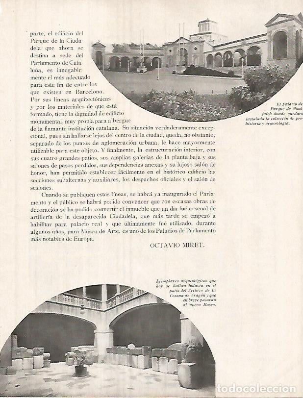 Otros art&iacute;culos de coleccionismo en papel: LAMINA 12301: Archivo de la Corona de Aragon y Palacio de Montjuic - Varios