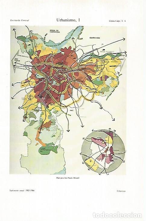 Otros art&iacute;culos de coleccionismo en papel: LAMINA ESPASA 31308: Plan urbanistico para Sao Paolo - Varios