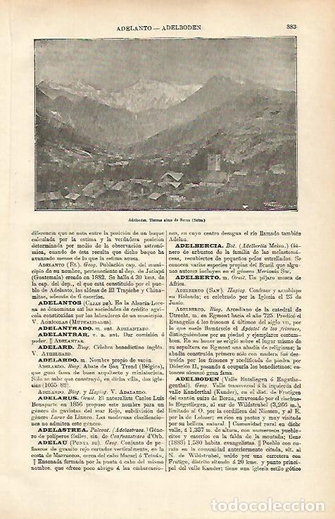 Otros art&iacute;culos de coleccionismo en papel: LAMINA ESPASA 31397: Adelboden Suiza - Varios