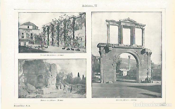 Otros art&iacute;culos de coleccionismo en papel: LAMINA ESPASA 31423: Arco de Adriano en Atenas - Varios