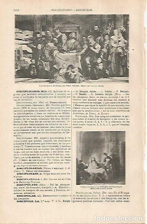Outros artigos de papel: LAMINA ESPASA 31429: Los discipulos de Erasmo por Veronese - Varios