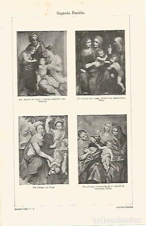 Otros art&iacute;culos de coleccionismo en papel: LAMINA ESPASA 31348: Sagrada Familia por Luini El Greco y Pierino del Vaga - Varios