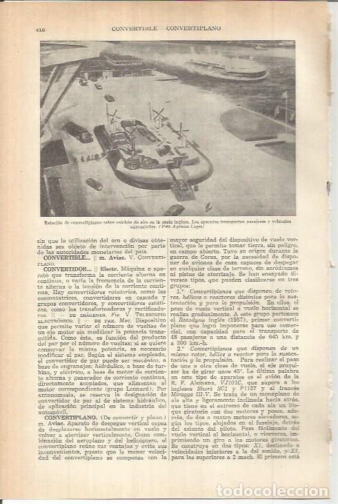 Otros art&iacute;culos de coleccionismo en papel: LAMINA ESPASA 38063: Estacion de convertiplanos en la costa de Inglaterra - Varios