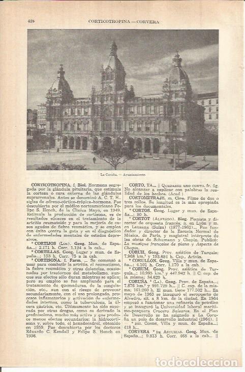 Otros art&iacute;culos de coleccionismo en papel: LAMINA ESPASA 38068: Ayuntamiento de La Coru&ntilde;a - Varios