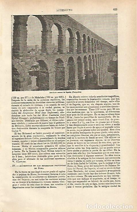 Otros art&iacute;culos de coleccionismo en papel: LAMINA ESPASA 31380: Acueducto de Segovia - Varios