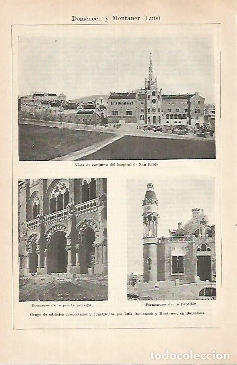 Otros art&iacute;culos de coleccionismo en papel: LAMINA ESPASA 31472: Hospital de San Pablo en Barcelona - Varios