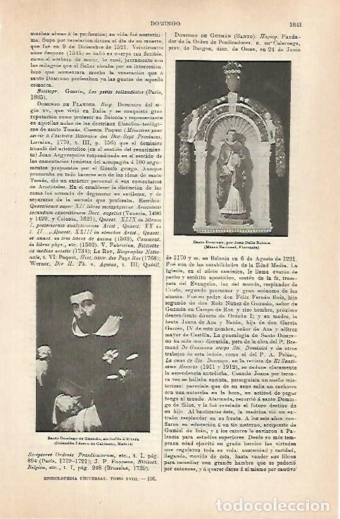 Otros art&iacute;culos de coleccionismo en papel: LAMINA ESPASA 31477: Santo Domingo por Ribera y por Della Robbia - Varios