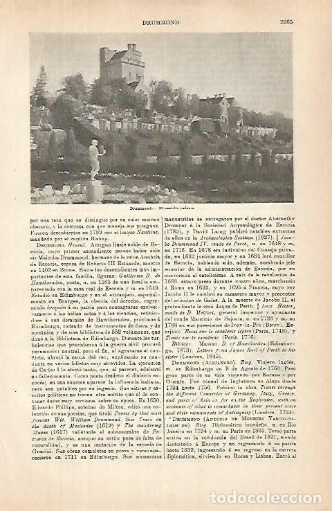 Otros art&iacute;culos de coleccionismo en papel: LAMINA ESPASA 31547: Castillo de Drummond Escocia - Varios