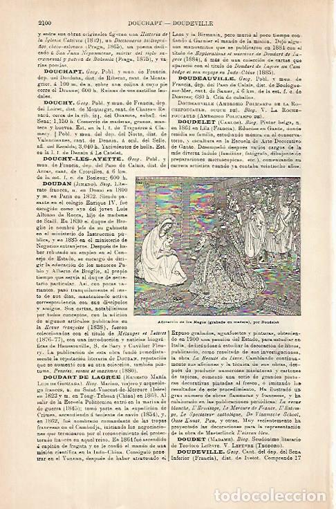 Otros art&iacute;culos de coleccionismo en papel: LAMINA ESPASA 31519: Adoracion de los magos grabado en madera - Varios