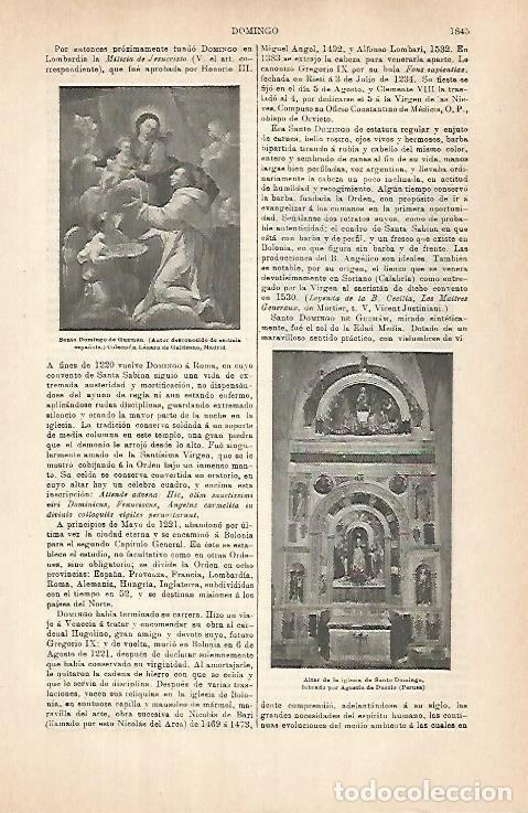 Otros art&iacute;culos de coleccionismo en papel: LAMINA ESPASA 31479: Santo Domingo de Guzman - Varios