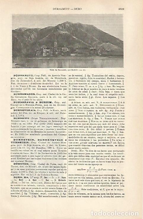 Otros art&iacute;culos de coleccionismo en papel: LAMINA ESPASA 31610: Vista de Durnstein por Von Alt - Varios