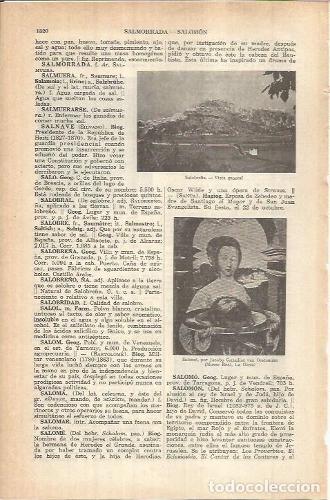 Otros art&iacute;culos de coleccionismo en papel: LAMINA ESPASA 37941: Vista de Salobre&ntilde;a, Granada - Varios