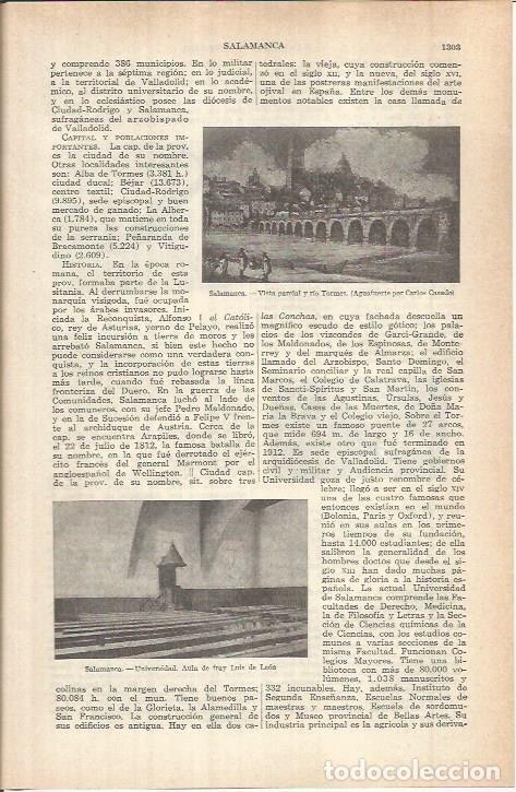 Otros art&iacute;culos de coleccionismo en papel: LAMINA ESPASA 37938: Vistas de Salamanca - Varios