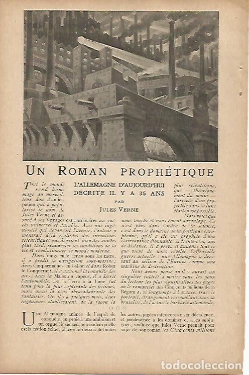 Otros art&iacute;culos de coleccionismo en papel: LAMINA 12576: Ilustracion para Un roman prophetique de Julio Verne - Varios