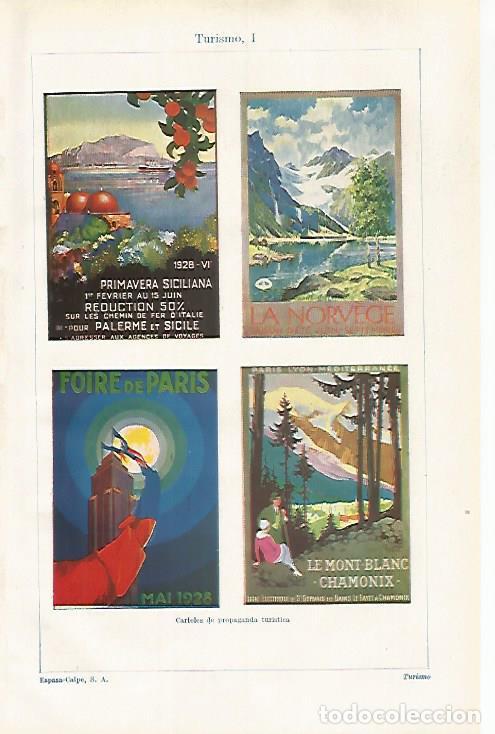 Otros art&iacute;culos de coleccionismo en papel: LAMINA ESPASA 31771: Carteles de propaganda turistica - Varios