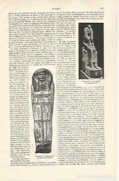 Otros art&iacute;culos de coleccionismo en papel: LAMINA ESPASA 31825: Estatuilla de Tutmosis III - Varios
