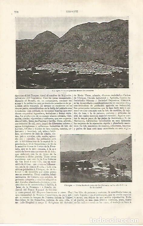 Otros art&iacute;culos de coleccionismo en papel: LAMINA ESPASA 31835: Olivares de Ubrique Cadiz - Varios
