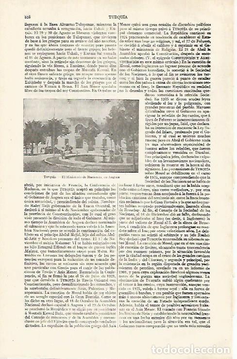 Otros art&iacute;culos de coleccionismo en papel: LAMINA ESPASA 31812: Ministerio de Hacienda en Ankara Turquia - Varios