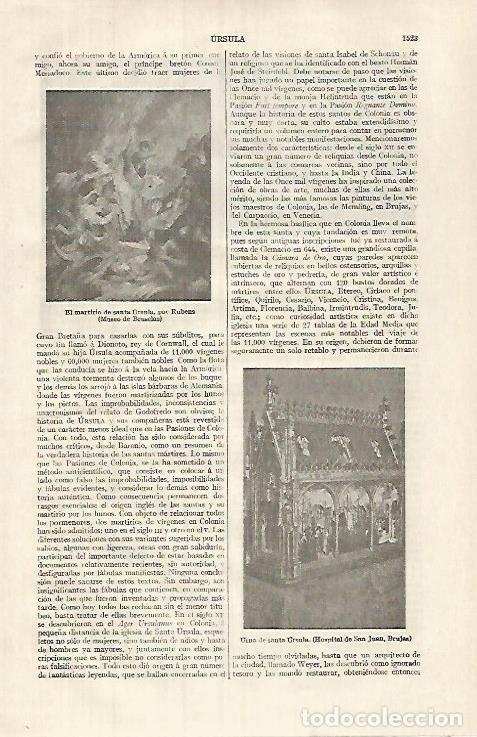 Otros art&iacute;culos de coleccionismo en papel: LAMINA ESPASA 31941: El martirio de Santa Ursula por Rubens - Varios