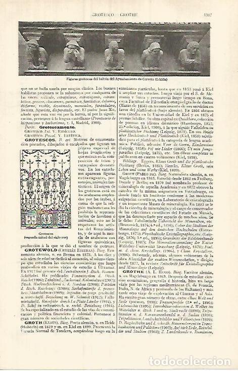 Otros art&iacute;culos de coleccionismo en papel: LAMINA ESPASA 32150: Figuras del balcon del Ayuntamiento de Cervera Lleida - Varios
