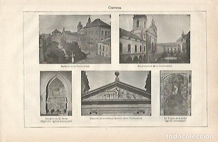 Otros art&iacute;culos de coleccionismo en papel: LAMINA ESPASA 32543: Universidad de Cervera, Lleida - Varios