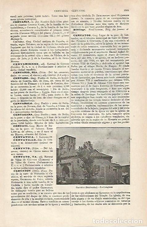 Otros art&iacute;culos de coleccionismo en papel: LAMINA ESPASA 32541: Colegiata de Cervatos, Santander - Varios