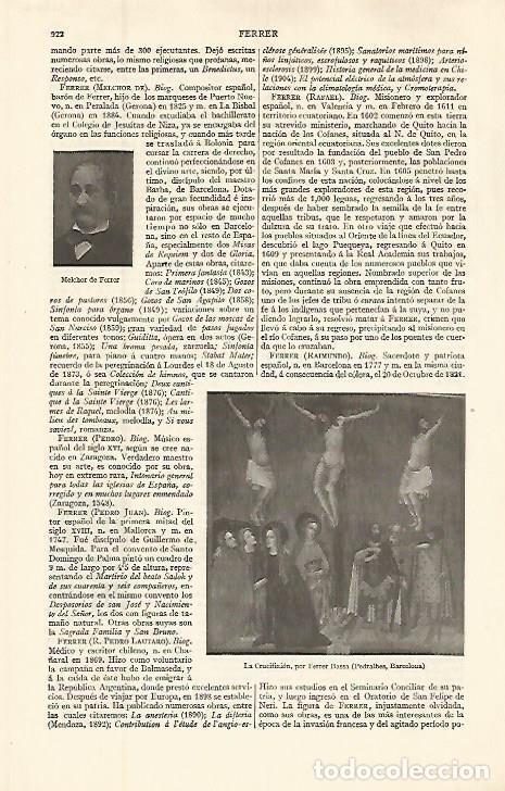 Otros art&iacute;culos de coleccionismo en papel: LAMINA ESPASA 32662: La Crucifixion, por Ferrer Bassa - Varios