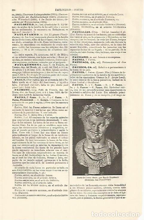 Otros art&iacute;culos de coleccionismo en papel: LAMINA ESPASA 32615: Busto de Fauno riente - Varios