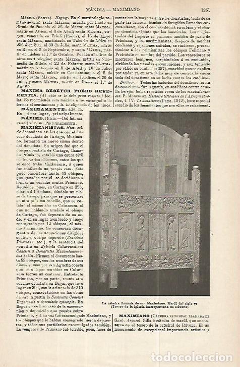 Otros art&iacute;culos de coleccionismo en papel: LAMINA ESPASA 32305: Catedra de San Maximiliano - Varios
