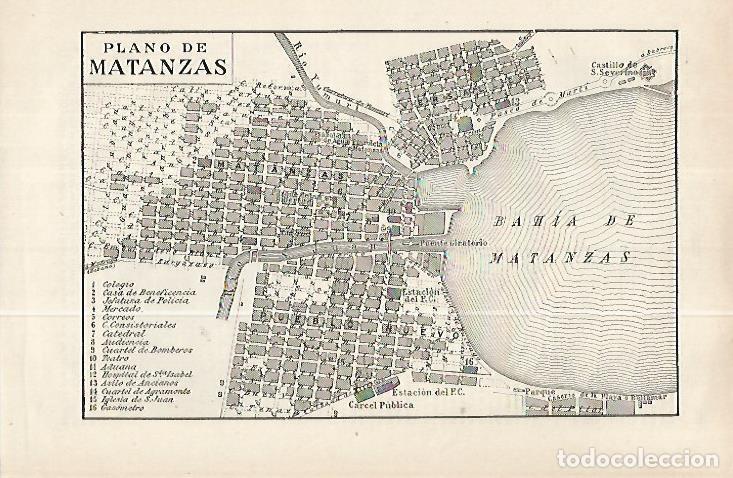 Otros art&iacute;culos de coleccionismo en papel: LAMINA ESPASA 32276: Plano de Matanzas - Varios