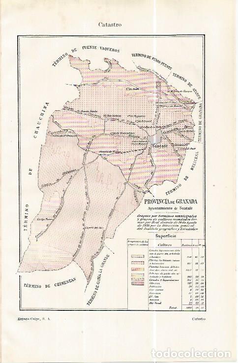 Otros art&iacute;culos de coleccionismo en papel: LAMINA ESPASA 32411: Mapa del catastro de Granada - Varios