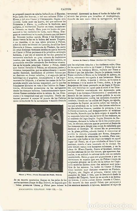 Otros art&iacute;culos de coleccionismo en papel: LAMINA ESPASA 32384: Colosos de Castor y Polux en el Vaticano - Varios