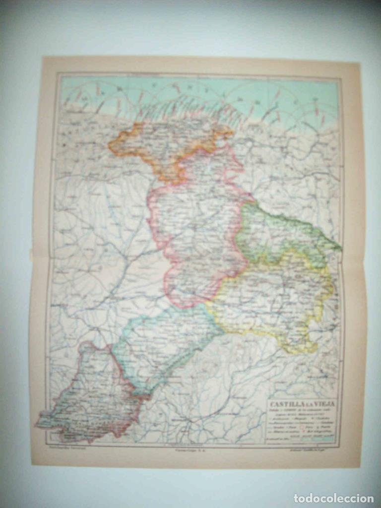Otros art&iacute;culos de coleccionismo en papel: LAMINA ESPASA 32379: Mapa de Castilla y Leon - Varios
