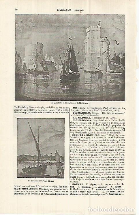 Otros art&iacute;culos de coleccionismo en papel: LAMINA ESPASA 32981: El puerto de la Roschela, por P. Signac - Varios