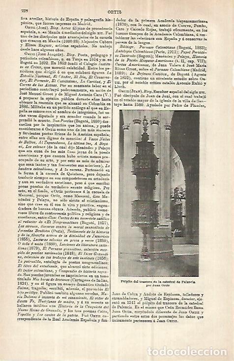 Otros art&iacute;culos de coleccionismo en papel: LAMINA ESPASA 32921: Pulpito de la catedral de Palencia - Varios