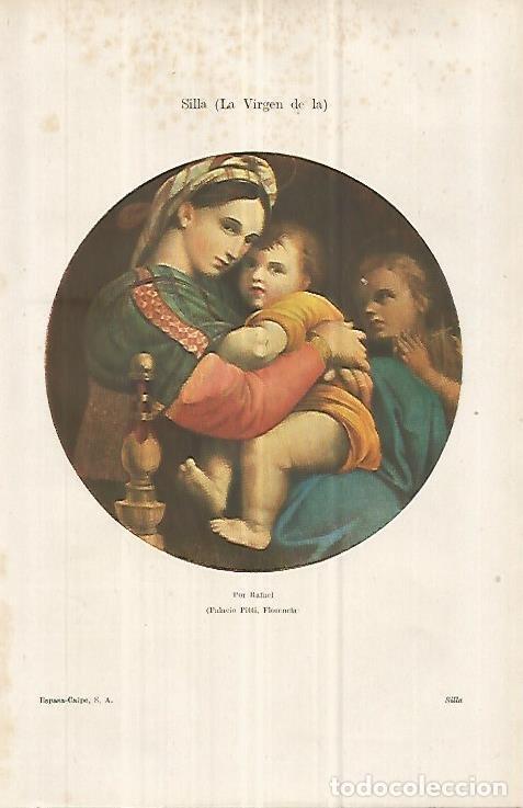 Otros art&iacute;culos de coleccionismo en papel: LAMINA ESPASA 33011: La Virgen de la Silla, por Rafael - Varios