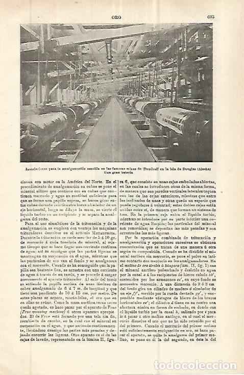 Otros art&iacute;culos de coleccionismo en papel: LAMINA ESPASA 32900: Instalaciones de las minas Treadwell en Alaska - Varios
