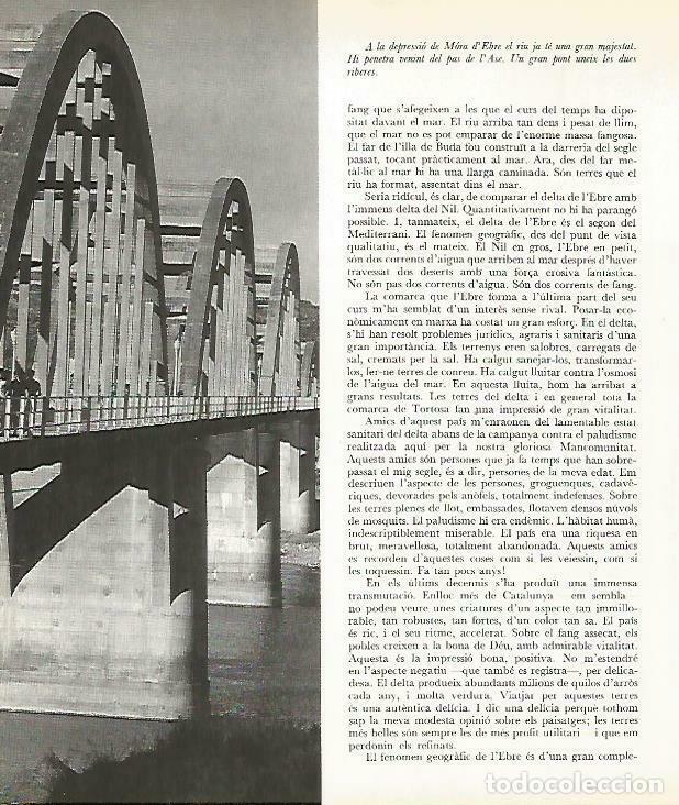 Otros art&iacute;culos de coleccionismo en papel: LAMINA 14050: Puente en Mora d'Ebre, Tarragona - Josep Pla