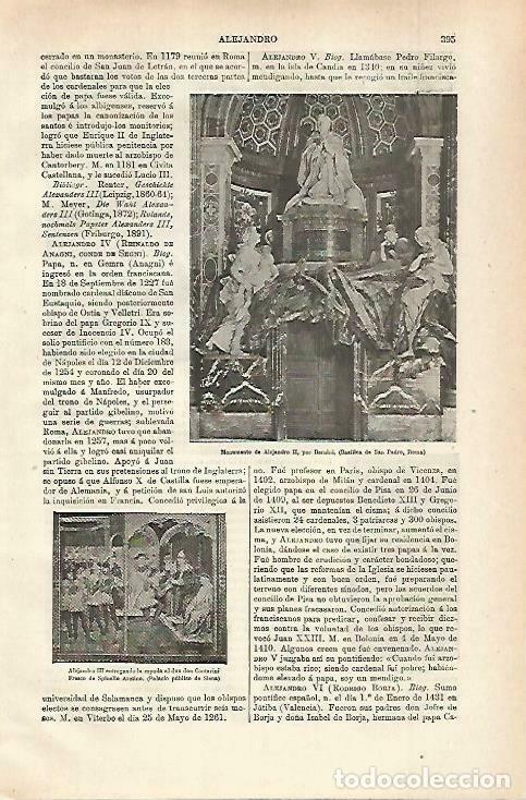 Otros art&iacute;culos de coleccionismo en papel: LAMINA ESPASA 33676: Monumento a Alejandro II en Roma - Varios