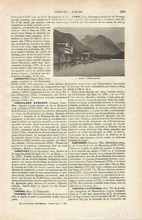 Otros art&iacute;culos de coleccionismo en papel: LAMINA ESPASA 33416: Vista de Loen, Noruega - Varios