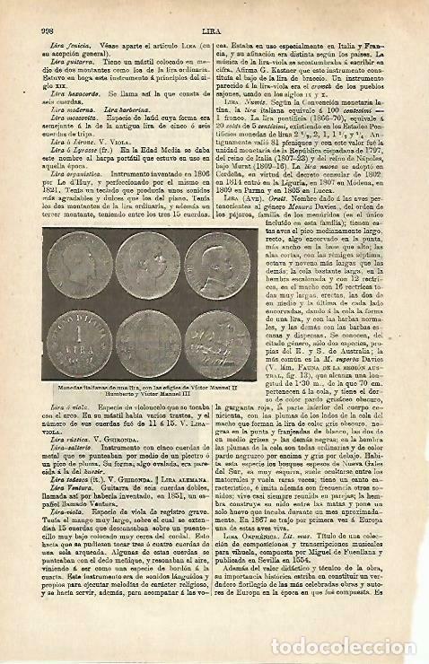 Otros art&iacute;culos de coleccionismo en papel: LAMINA ESPASA 33335: Monedas de Victor Manuel II y Victor Manuel III - Varios