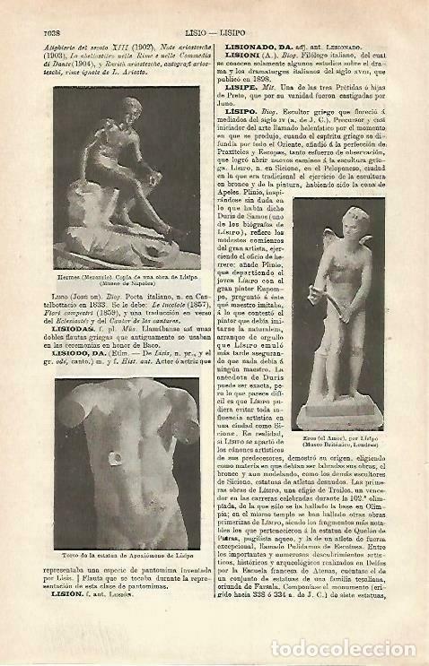 Otros art&iacute;culos de coleccionismo en papel: LAMINA ESPASA 33353: Hermes, Eros y torso por Lisipo - Varios
