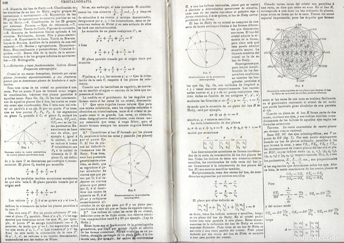 Otros art&iacute;culos de coleccionismo en papel: Laminas Espasa con articulo dedicado a la CRISTALOGRAFIA (46 paginas) - Varios