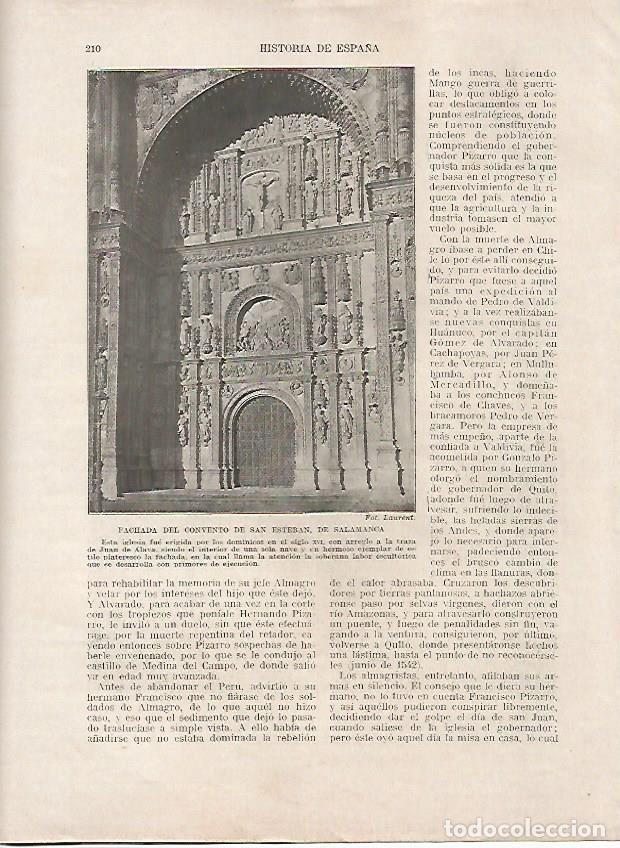 Otros art&iacute;culos de coleccionismo en papel: LAMINA 18013: Convento de San Esteban en Salamanca - Manuel Rodriguez Codola y Miguel S. Oliver