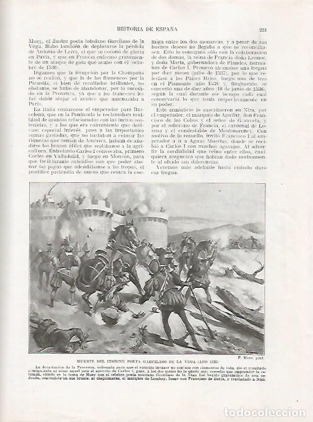 Otros art&iacute;culos de coleccionismo en papel: LAMINA 18025: Muerte de Garcilaso de la Vega en el a&ntilde;o 1536 - Manuel Rodriguez Codola y Miguel S. Ol