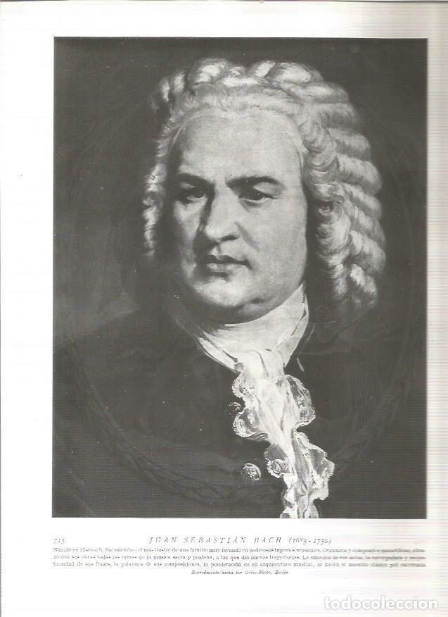 Otros art&iacute;culos de coleccionismo en papel: LAMINA 19135: Johan Sebastian Bach - Varios