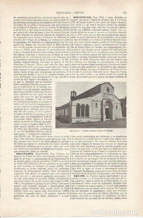 Otros art&iacute;culos de coleccionismo en papel: LAMINA ESPASA 34258: Iglesia de Santa Maria en Squinzano, Italia - Varios