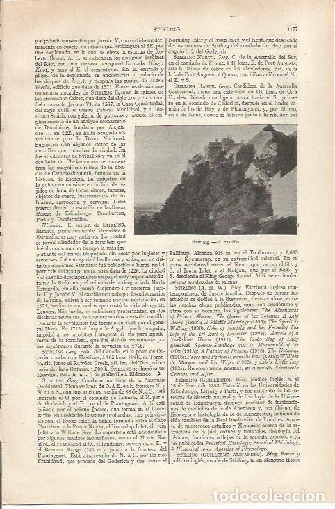 Otros art&iacute;culos de coleccionismo en papel: LAMINA ESPASA 34293: Castillo de Stirling - Varios